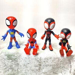 Marvel Spidey and His Amazing Friends Figure 4 Piece Bundle, 4-Inch Scale Action